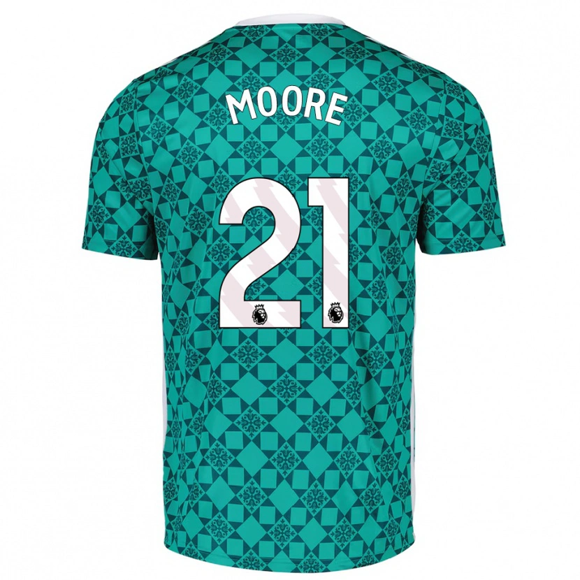 Danxen Kid Simon Moore #21 Green White Goalkeeper Jersey 2025/26 T-Shirt