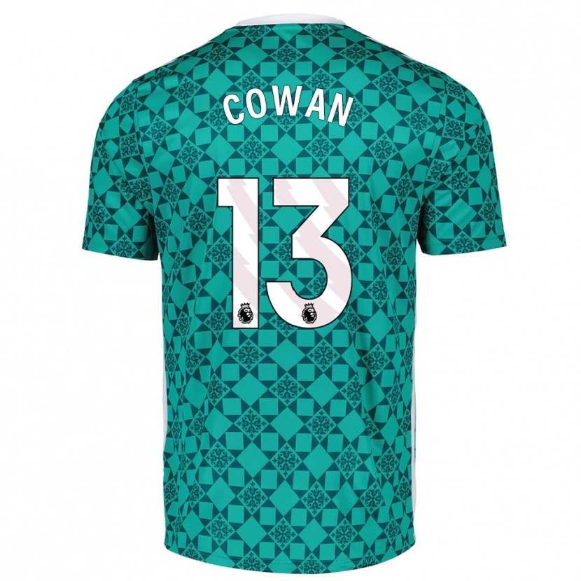 Danxen Kid Joe Cowan #13 Green White Goalkeeper Jersey 2025/26 T-Shirt