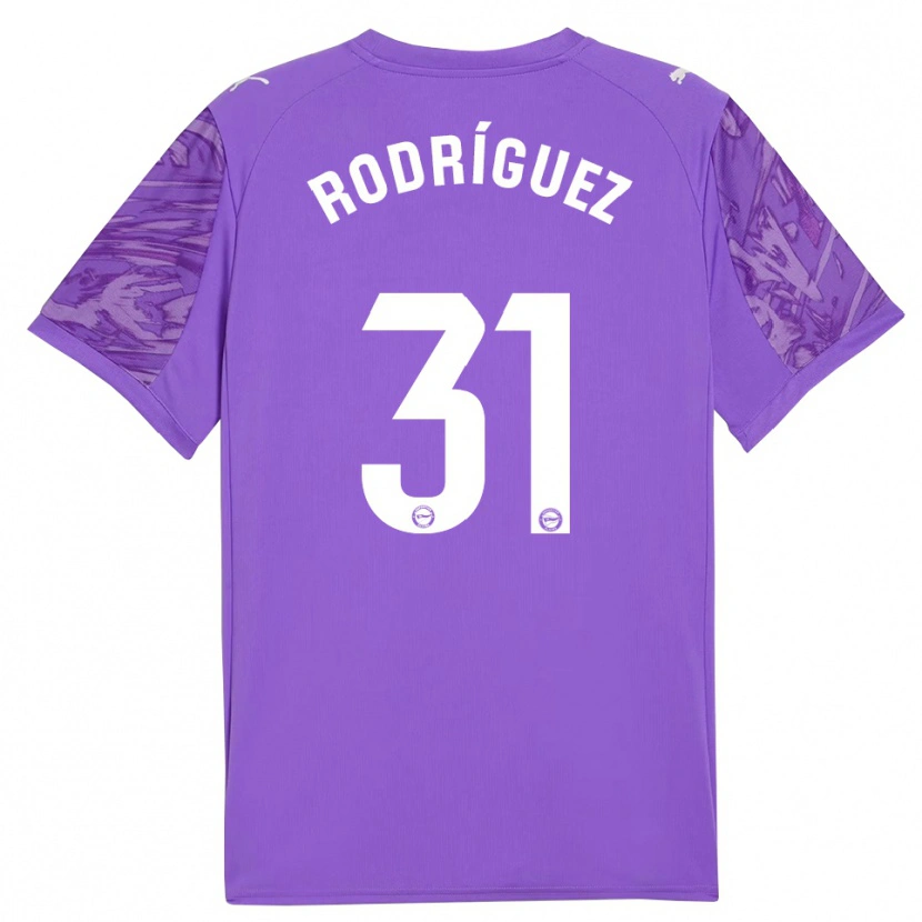 Danxen Kid Adrián Rodríguez #31 Purple White Goalkeeper Jersey 2025/26 T-Shirt
