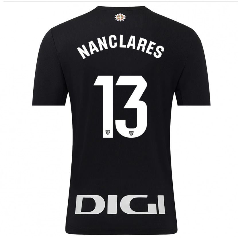 Danxen Kid Adriana Nanclares Romero #13 Black White Goalkeeper Jersey 2025/26 T-Shirt