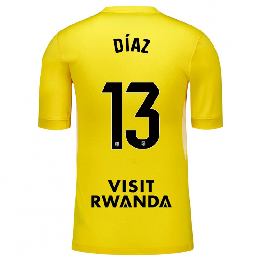 Danxen Kid Diego Díaz #13 Yellow Black Goalkeeper Jersey 2025/26 T-Shirt