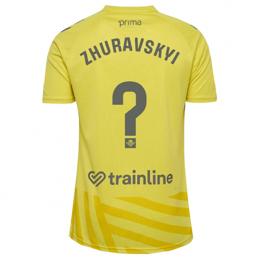 Danxen Kid Yan Zhuravskyi #0 Yellow Gray Goalkeeper Jersey 2025/26 T-Shirt