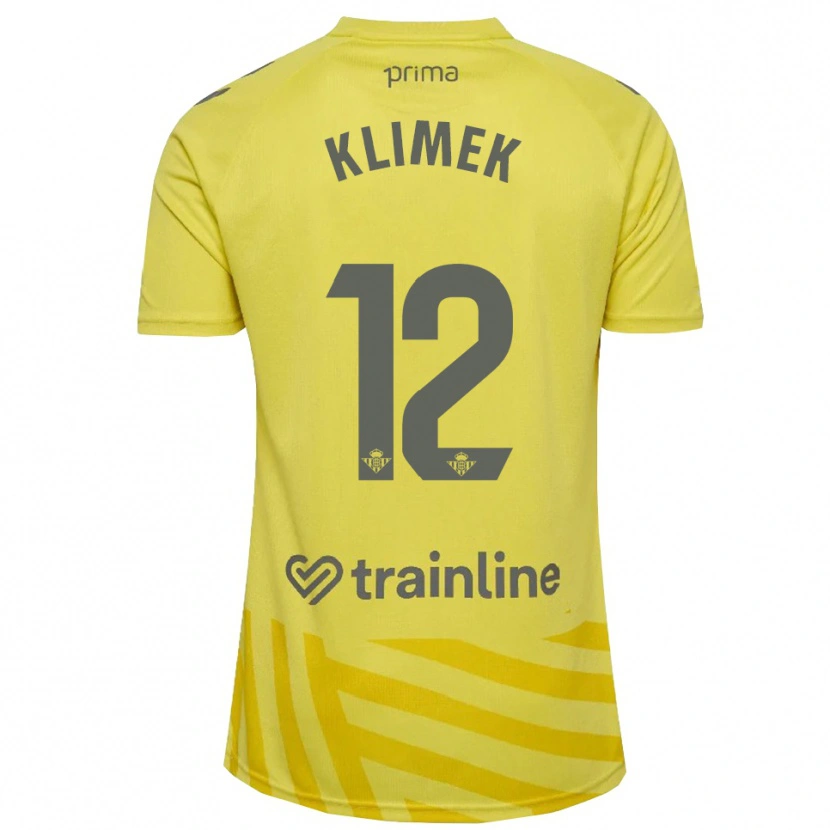 Danxen Kid Bruno Klimek #12 Yellow Gray Goalkeeper Jersey 2025/26 T-Shirt