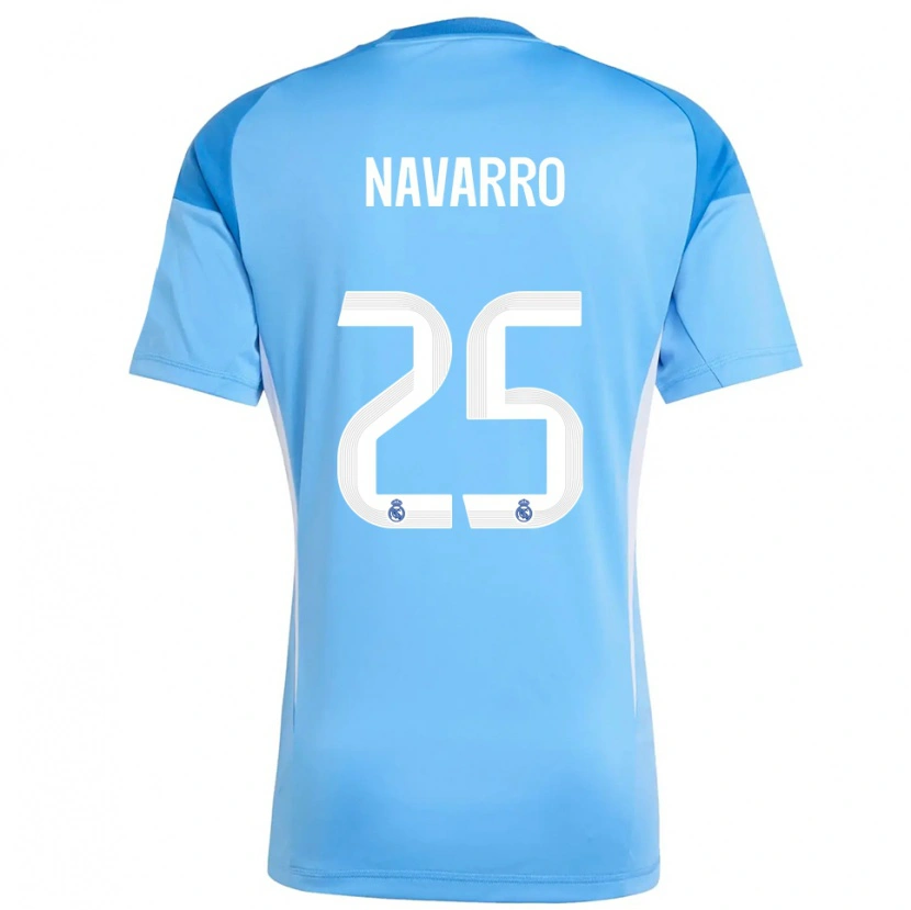 Danxen Kid Javier Navarro #25 Sky Blue White Goalkeeper Jersey 2025/26 T-Shirt