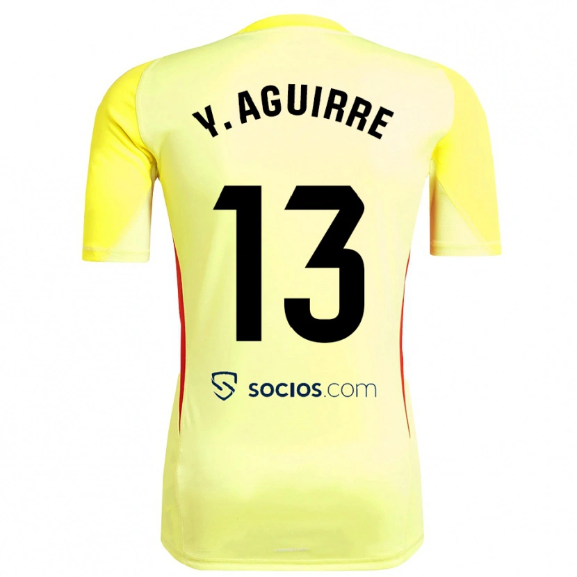 Danxen Kid Yolanda Aguirre Gutiérrez #13 Yellow Red Black Goalkeeper Jersey 2025/26 T-Shirt