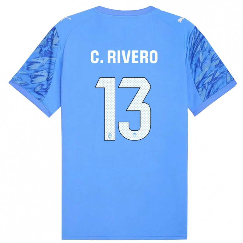 Danxen Kid Cristian Rivero #13 Blue White Goalkeeper Jersey 2025/26 T-Shirt