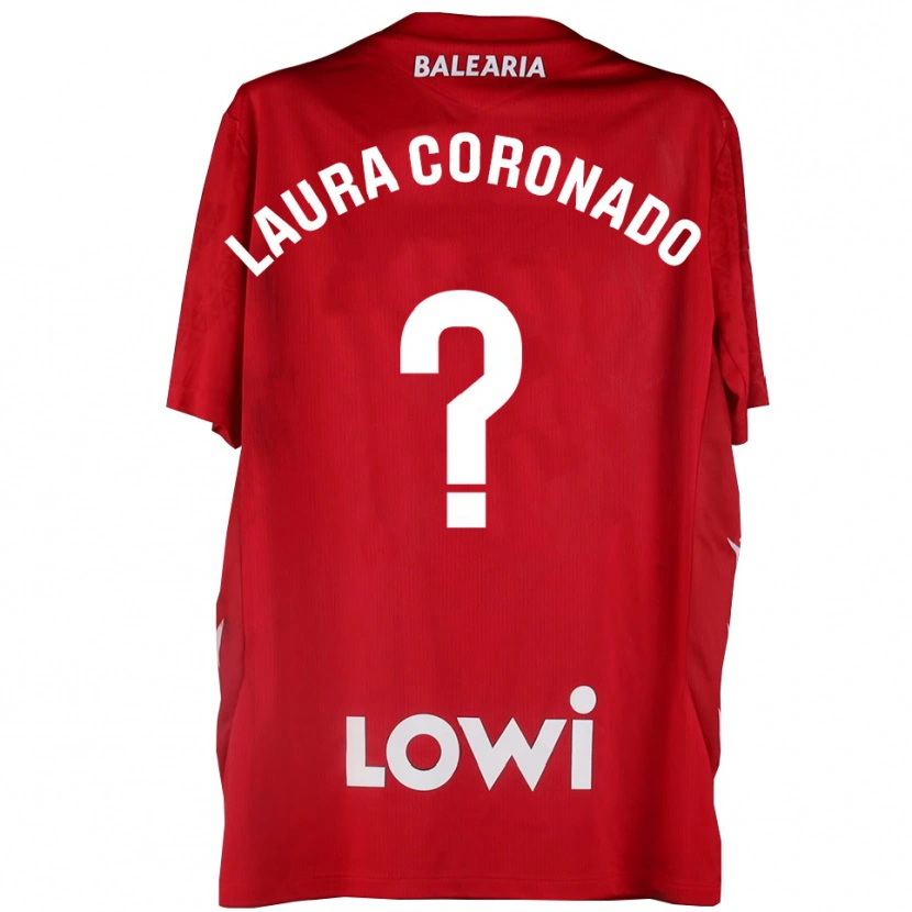 Danxen Kid Laura Coronado Vilchez #0 Red White Goalkeeper Jersey 2025/26 T-Shirt