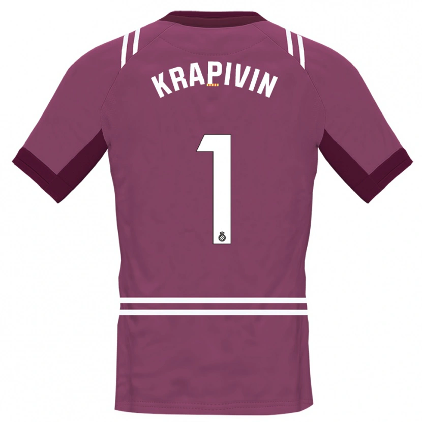 Danxen Kid Yegor Krapivin #1 Burgundy White Goalkeeper Jersey 2025/26 T-Shirt