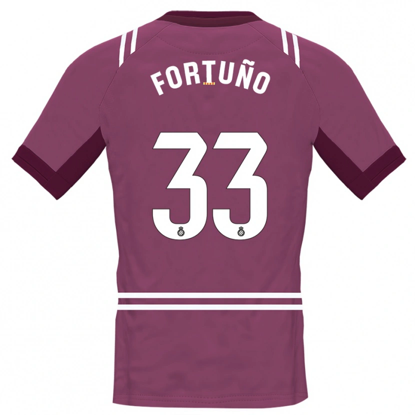 Danxen Kid Ángel Fortuño #33 Burgundy White Goalkeeper Jersey 2025/26 T-Shirt