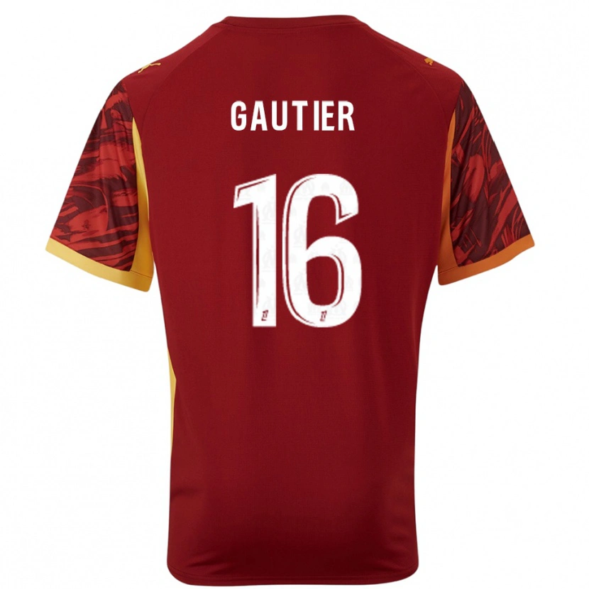 Danxen Kid Elisa Gautier #16 Burgundy Brown Goalkeeper Jersey 2025/26 T-Shirt