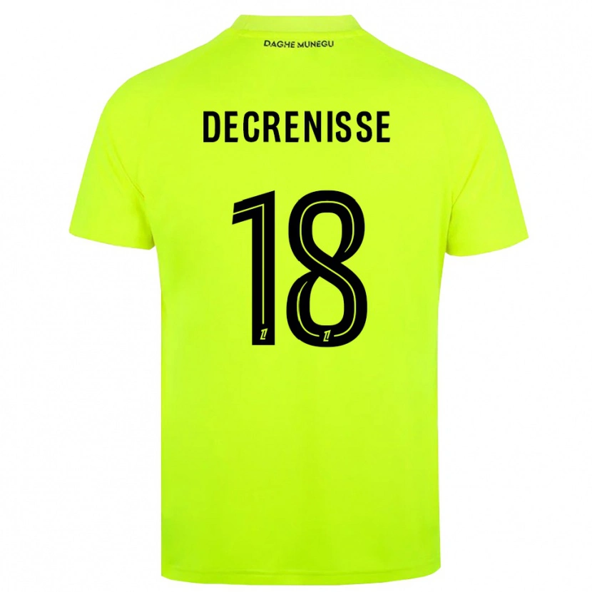 Danxen Kid Axel Decrenisse #18 Fluorescent Green Black Goalkeeper Jersey 2025/26 T-Shirt