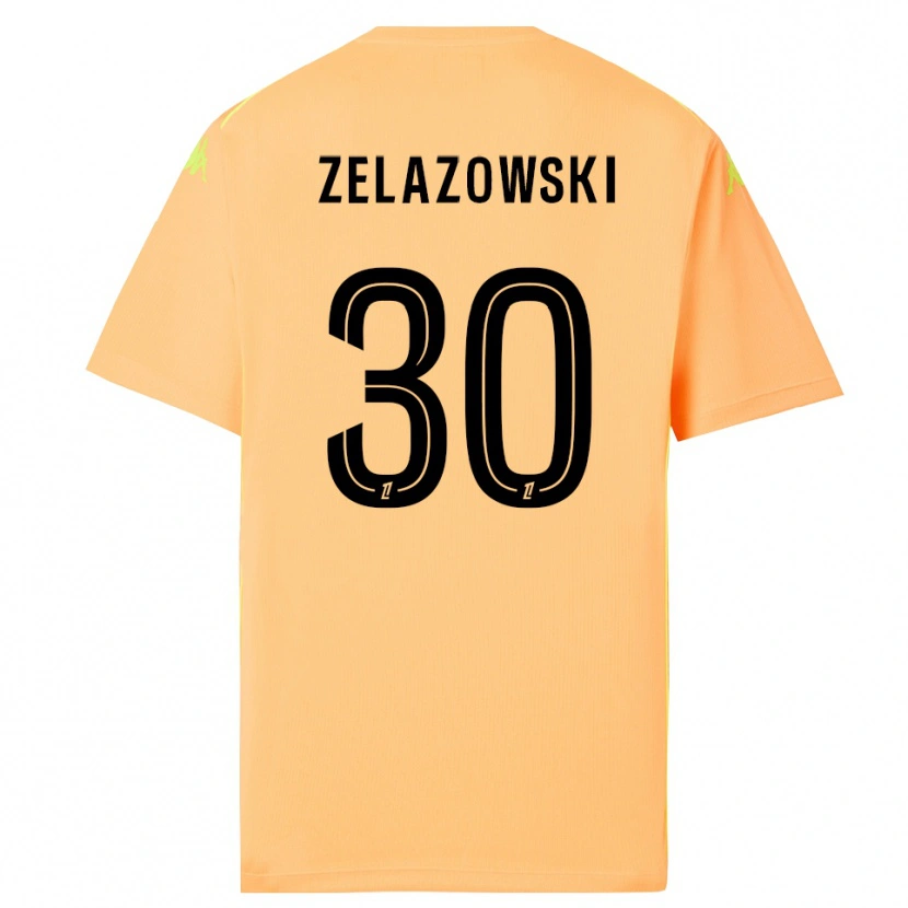 Danxen Kid Bartosz Zelazowski #30 Light Orange Black Goalkeeper Jersey 2025/26 T-Shirt