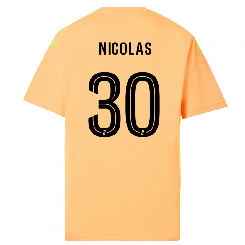 Danxen Kid Lina-Lou Nicolas #30 Light Orange Black Goalkeeper Jersey 2025/26 T-Shirt