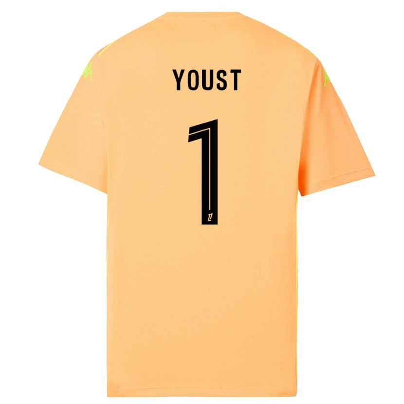 Danxen Kid Matys Youst #1 Light Orange Black Goalkeeper Jersey 2025/26 T-Shirt