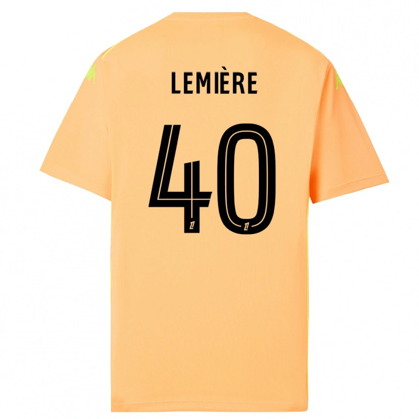 Danxen Kid Pauline Lemière #40 Light Orange Black Goalkeeper Jersey 2025/26 T-Shirt