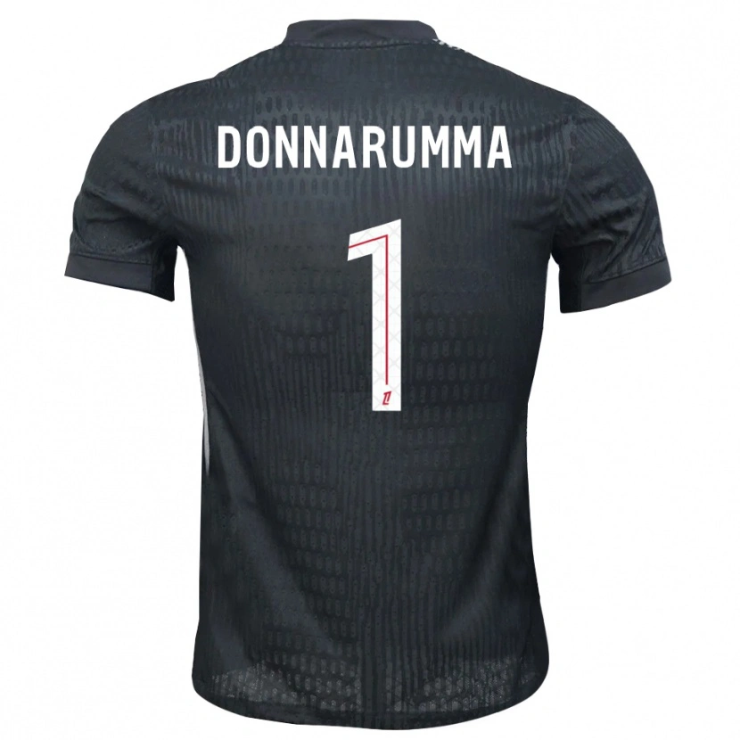 Danxen Kid Gianluigi Donnarumma #1 Dark Gray Black Goalkeeper Jersey 2025/26 T-Shirt