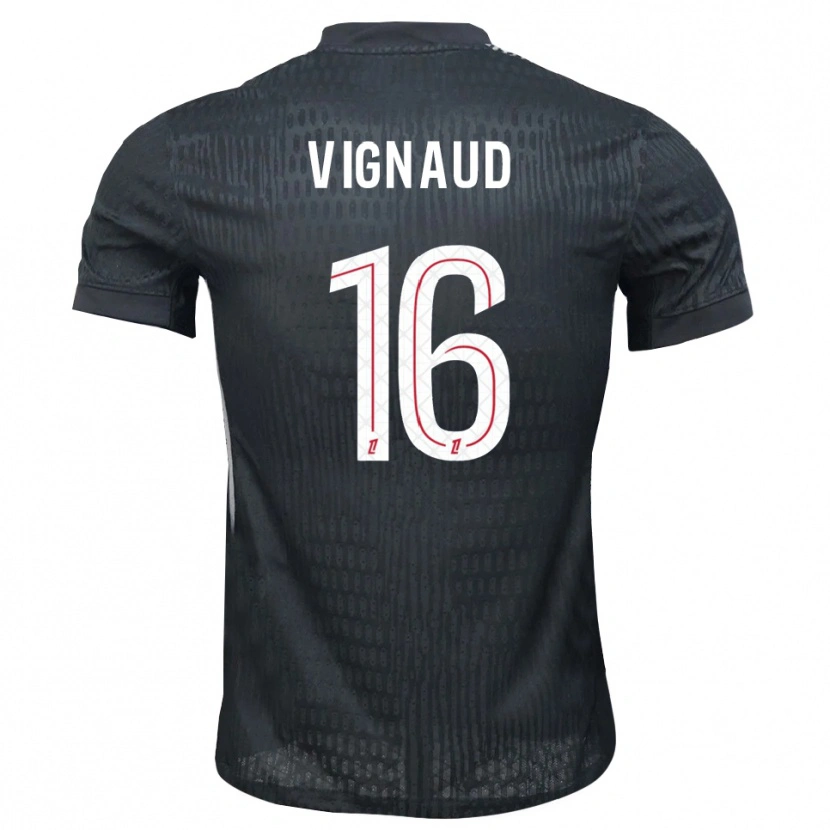 Danxen Kid Arthur Vignaud #16 Dark Gray Black Goalkeeper Jersey 2025/26 T-Shirt