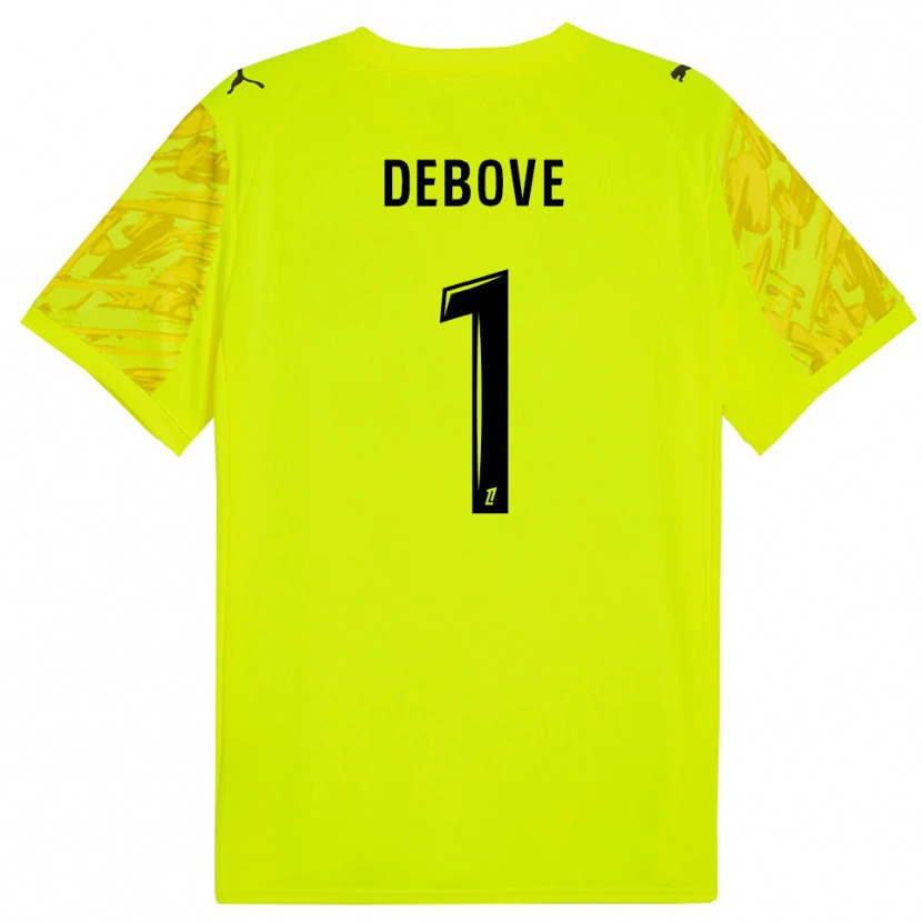 Danxen Kid Maxime Debove #1 Fluorescent Green Yellow Goalkeeper Jersey 2025/26 T-Shirt