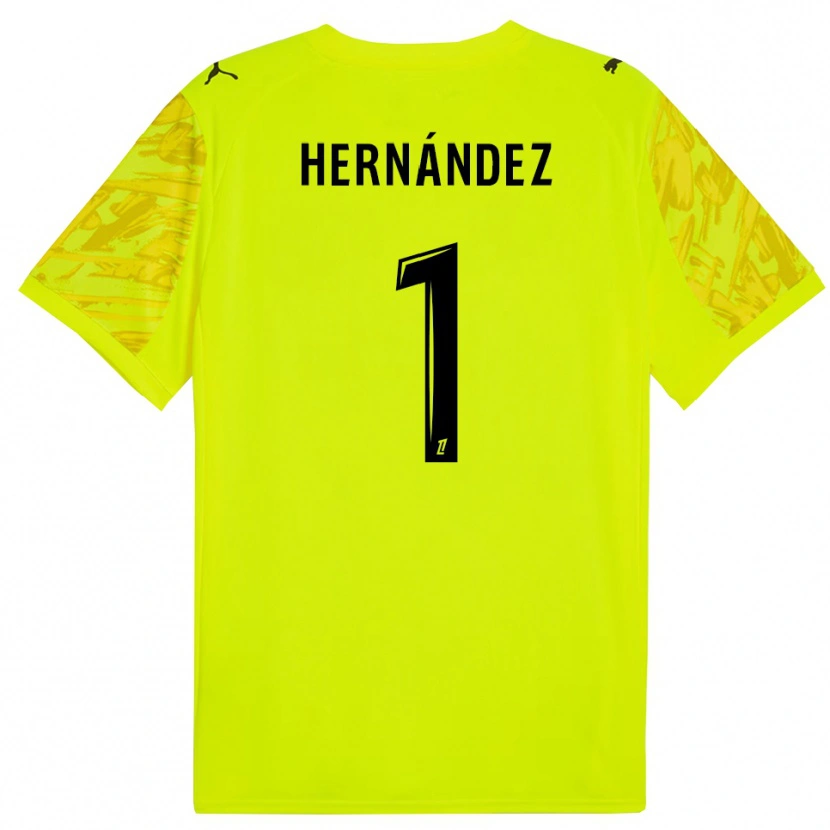 Danxen Kid Melvin Hernández #1 Fluorescent Green Yellow Goalkeeper Jersey 2025/26 T-Shirt