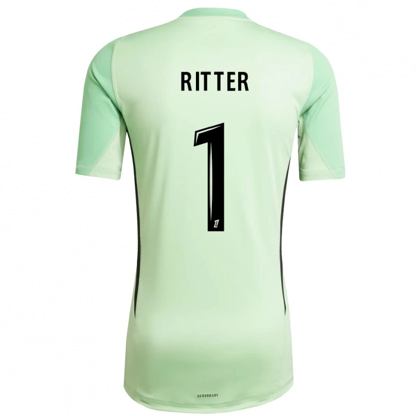 Danxen Kid Maxime Ritter #1 Light Green Black Goalkeeper Jersey 2025/26 T-Shirt