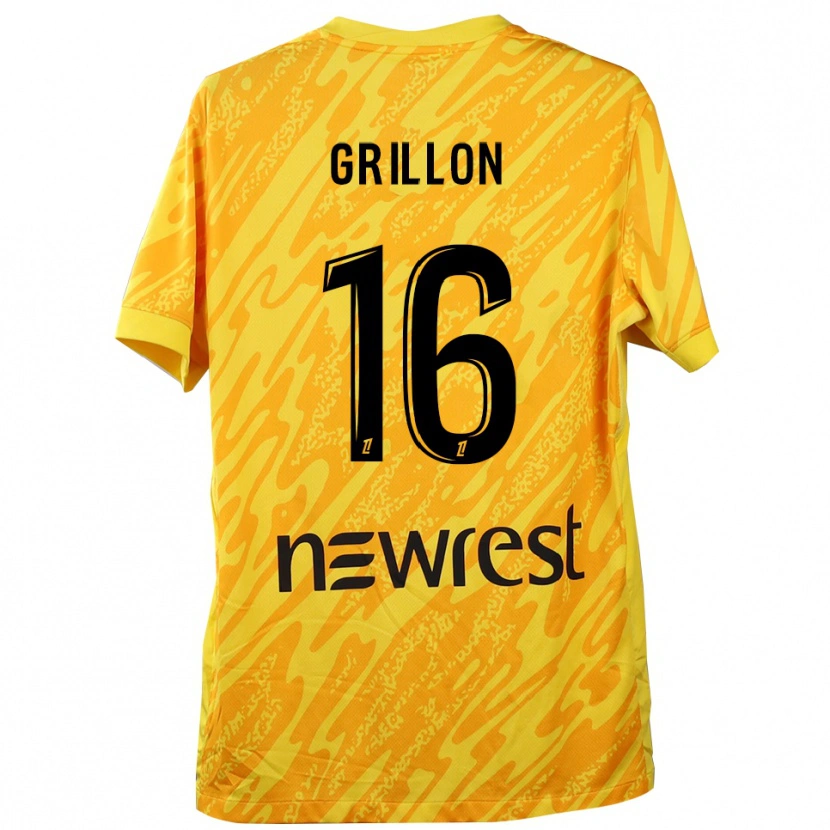 Danxen Kid Gaëlle Grillon #16 Yellow Black Goalkeeper Jersey 2025/26 T-Shirt