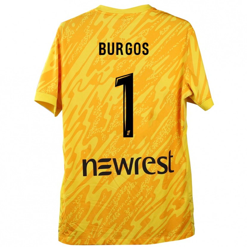 Danxen Kid Diego Burgos #1 Yellow Black Goalkeeper Jersey 2025/26 T-Shirt