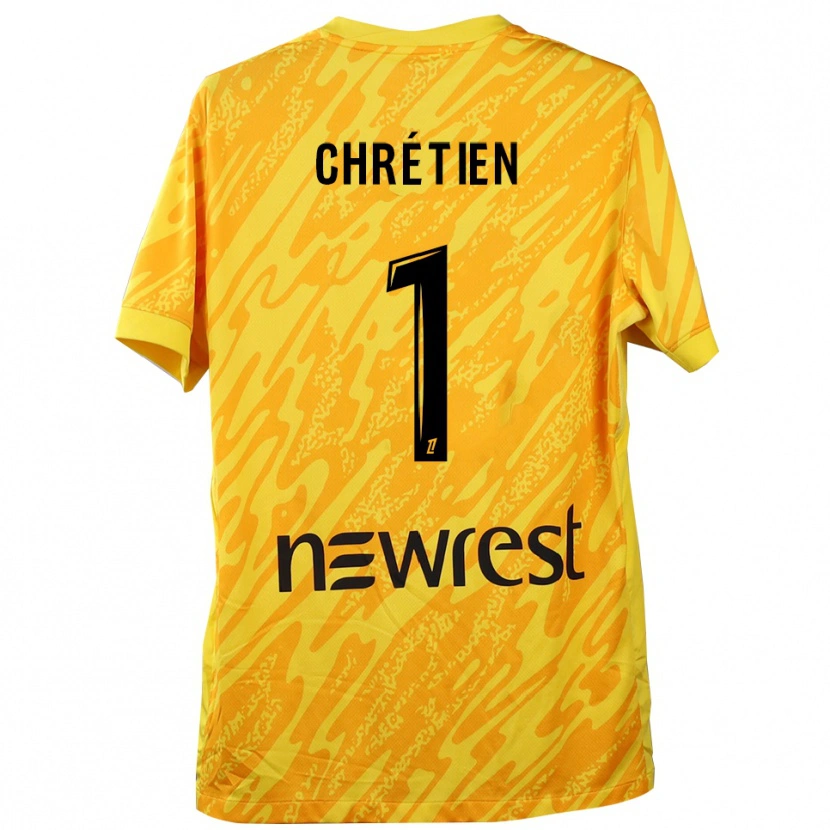 Danxen Kid Jean-Pierre Chrétien #1 Yellow Black Goalkeeper Jersey 2025/26 T-Shirt