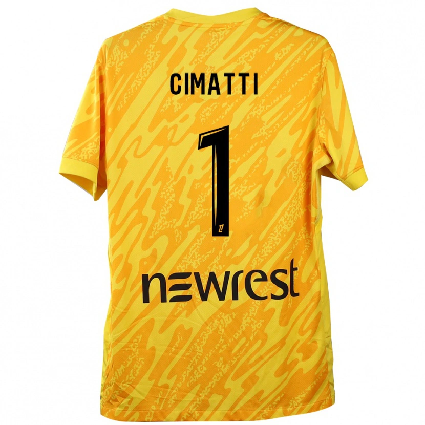 Danxen Kid Marie Cimatti #1 Yellow Black Goalkeeper Jersey 2025/26 T-Shirt