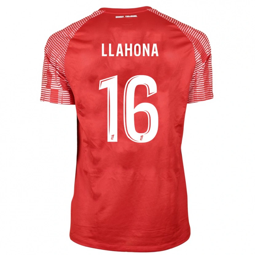 Danxen Kid Yann Llahona #16 Red White Goalkeeper Jersey 2025/26 T-Shirt