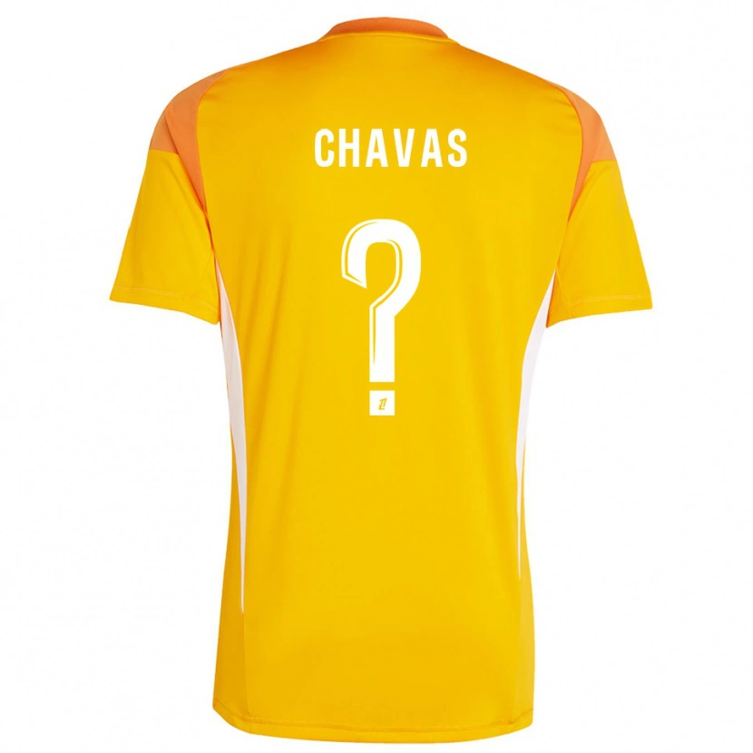 Danxen Kid Mylène Chavas #0 Light Orange White Goalkeeper Jersey 2025/26 T-Shirt