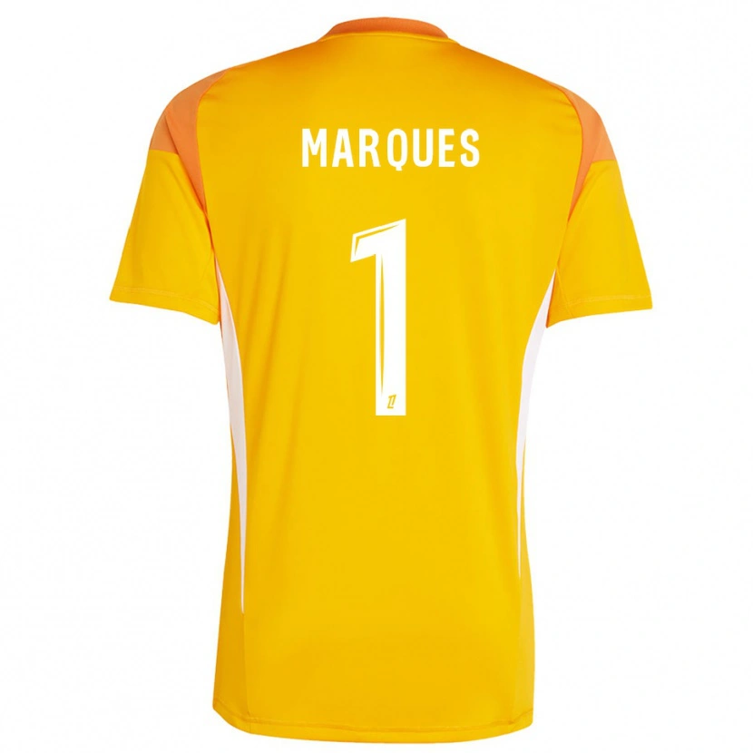 Danxen Kid Inès Marques #1 Light Orange White Goalkeeper Jersey 2025/26 T-Shirt