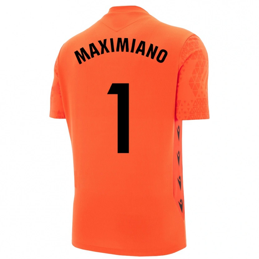 Danxen Kid Luís Maximiano #1 Orange Black Goalkeeper Jersey 2025/26 T-Shirt