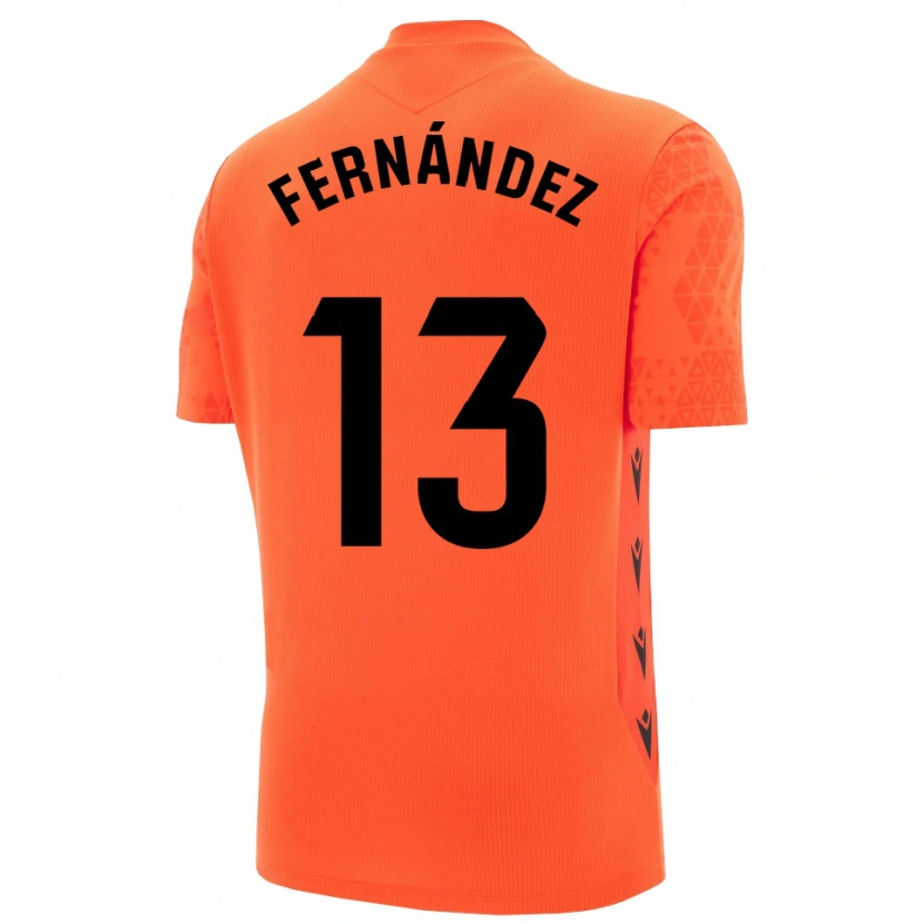 Danxen Kid Andrés Fernández #13 Orange Black Goalkeeper Jersey 2025/26 T-Shirt