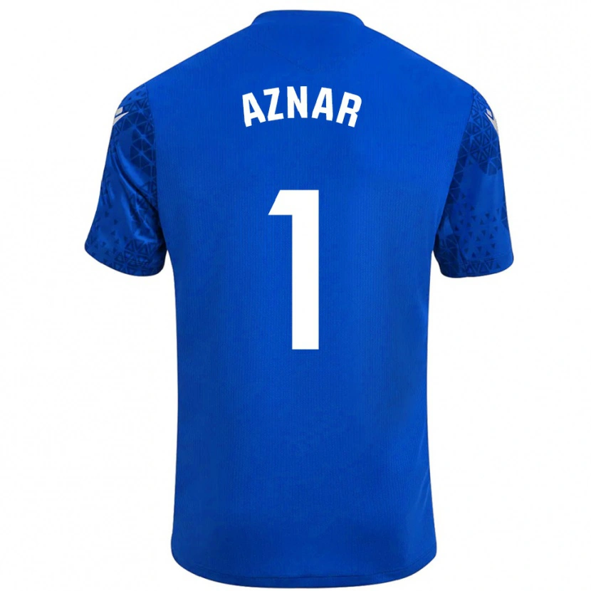 Danxen Kid Victor Aznar #1 Blue White Goalkeeper Jersey 2025/26 T-Shirt