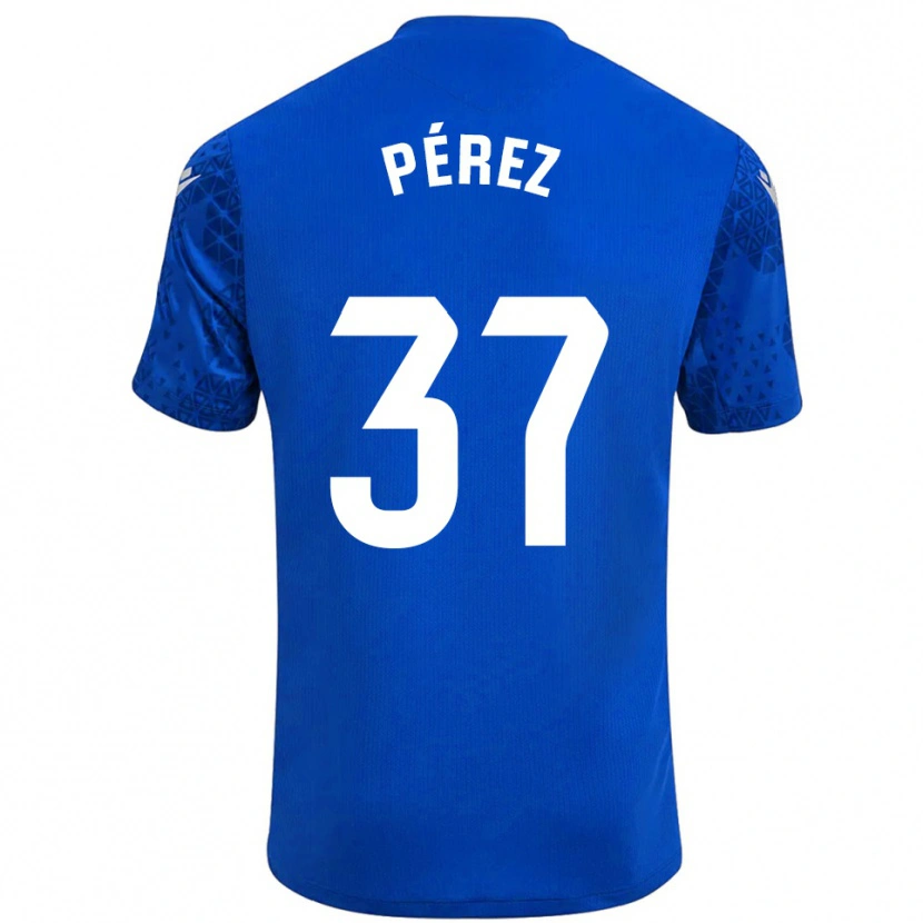 Danxen Kid David Pérez #37 Blue White Goalkeeper Jersey 2025/26 T-Shirt