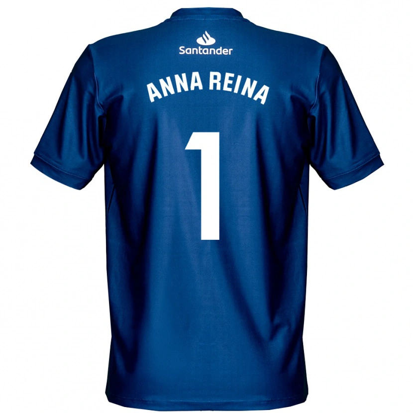 Danxen Kid Anna Reina Toro #1 Royal Blue White Goalkeeper Jersey 2025/26 T-Shirt