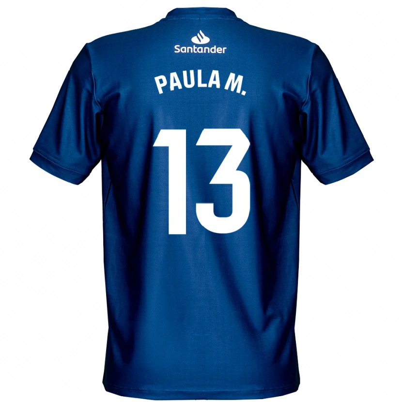 Danxen Kid Paula Muñoz Álvarez #13 Royal Blue White Goalkeeper Jersey 2025/26 T-Shirt