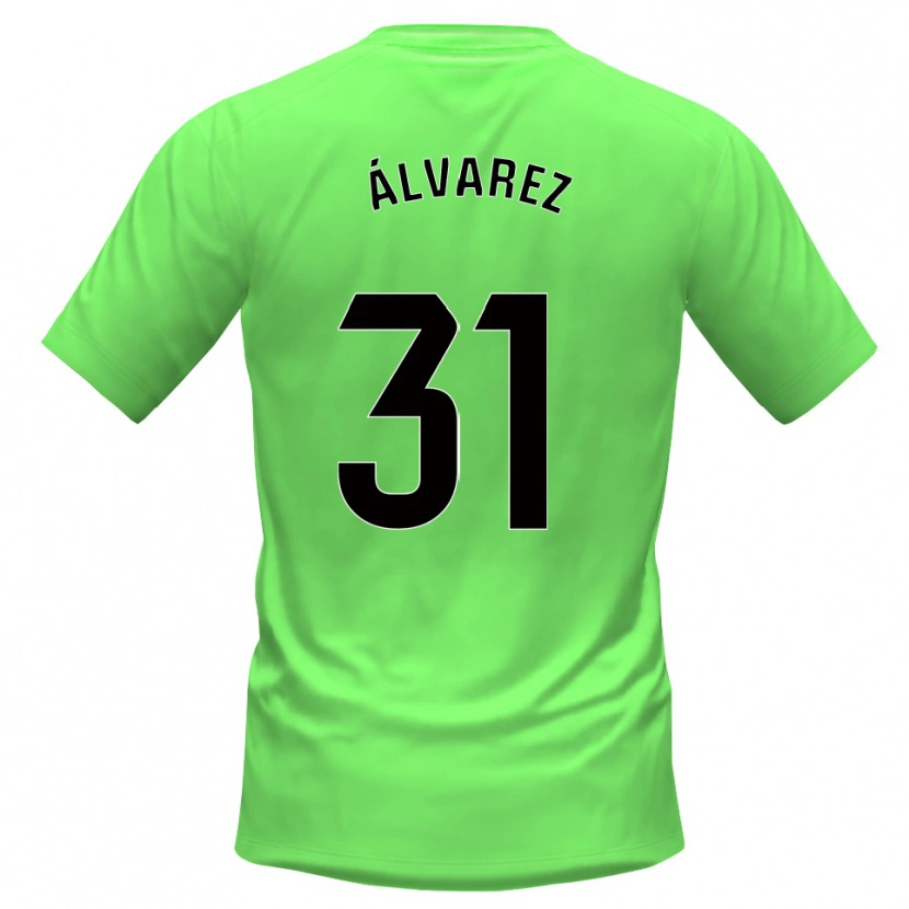 Danxen Kid Iker Álvarez #31 Green Black Goalkeeper Jersey 2025/26 T-Shirt