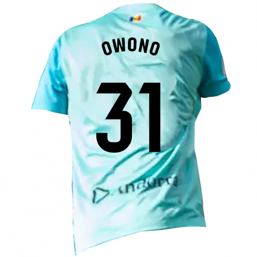 Danxen Kid Jesús Owono #31 Cyan Black Goalkeeper Jersey 2025/26 T-Shirt
