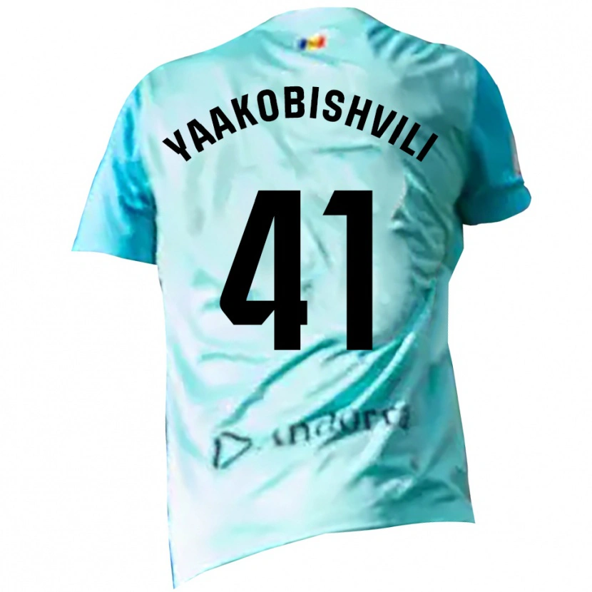 Danxen Kid Áron Yaakobishvili #41 Cyan Black Goalkeeper Jersey 2025/26 T-Shirt