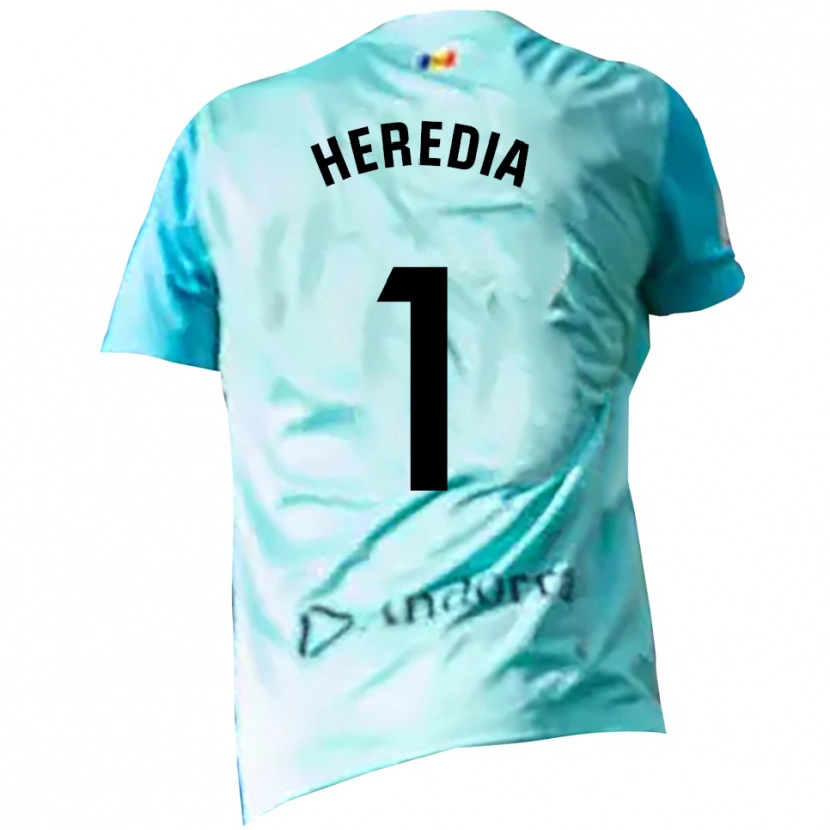 Danxen Kid Alex Heredia #1 Cyan Black Goalkeeper Jersey 2025/26 T-Shirt