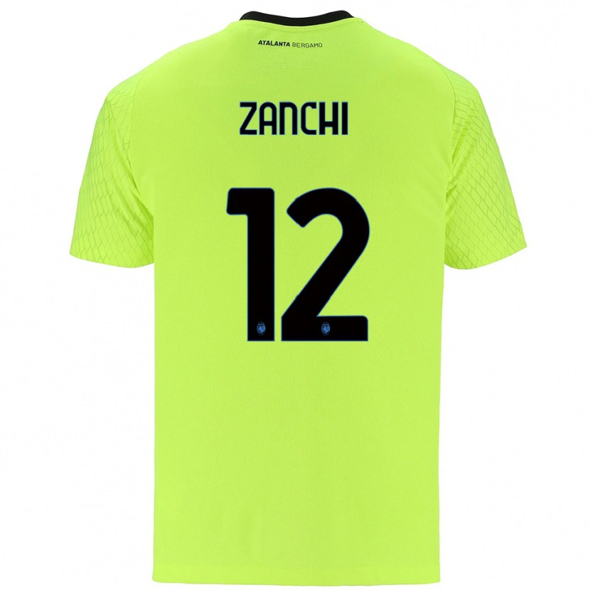 Danxen Kid Edoardo Zanchi #12 Yellow Green Red Goalkeeper Jersey 2025/26 T-Shirt