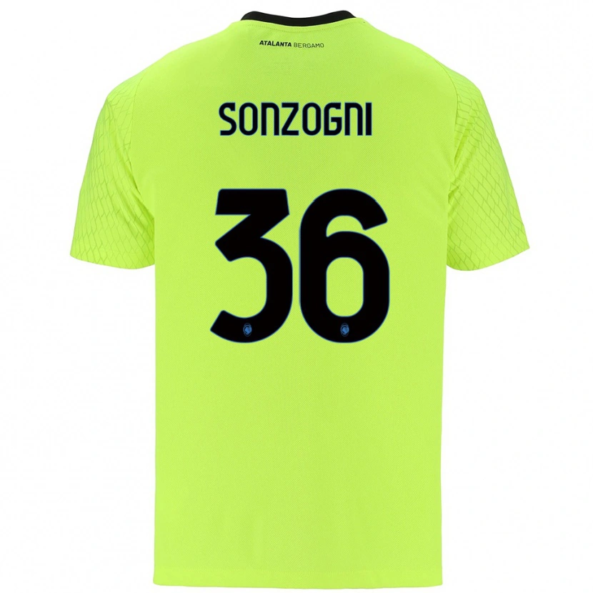Danxen Kid Mattia Sonzogni #36 Yellow Green Red Goalkeeper Jersey 2025/26 T-Shirt