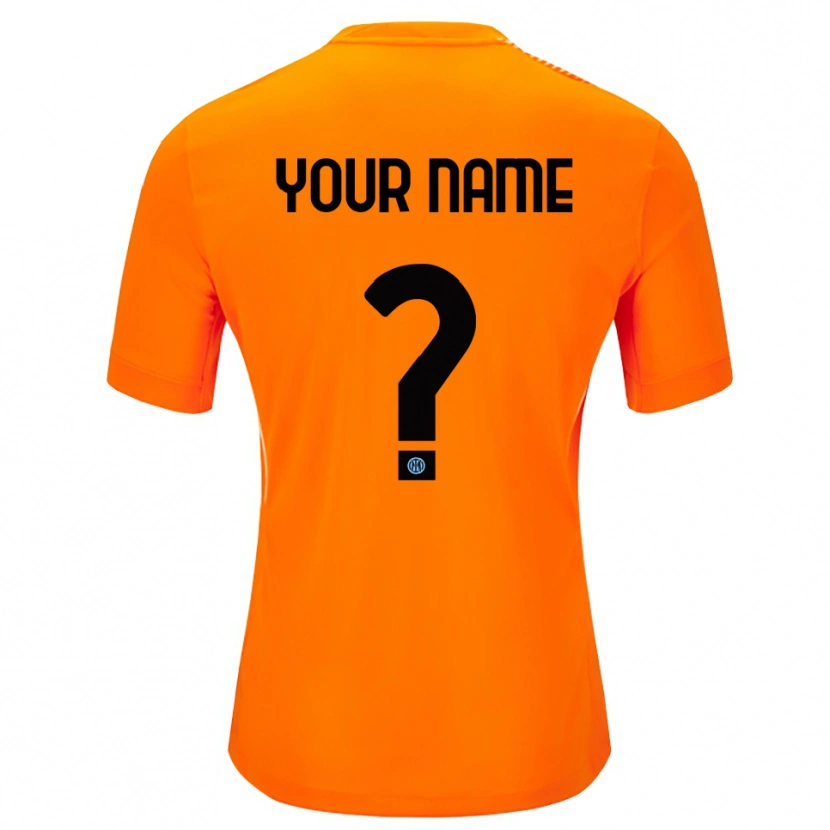 Danxen Kid Inter Milan Light Orange Black Goalkeeper Jersey 2025/26 T-Shirt