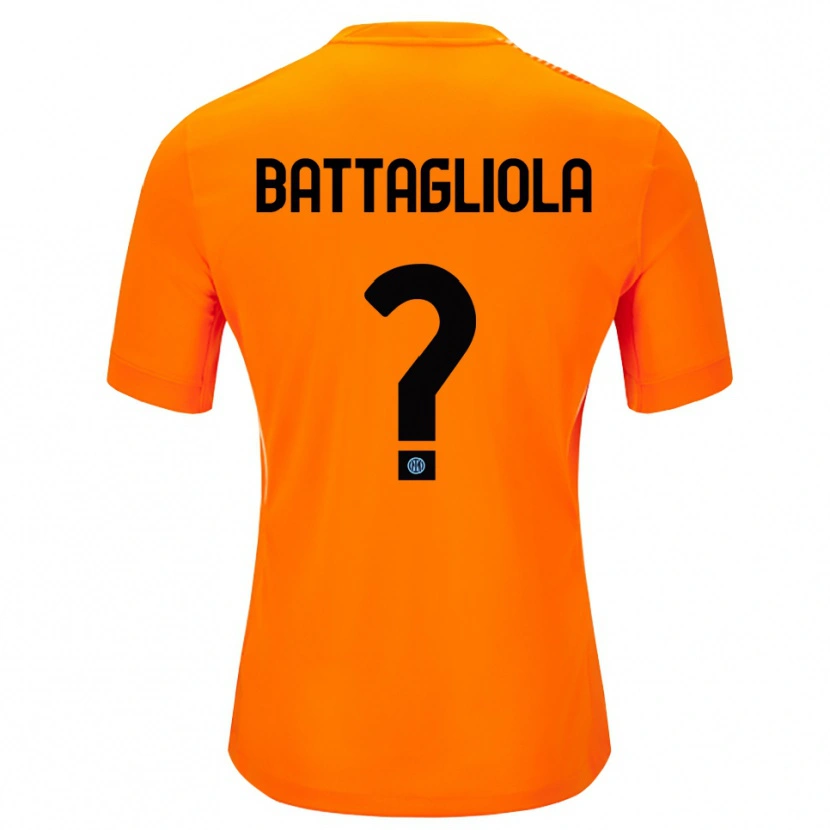 Danxen Kid Lorenzo Battagliola #0 Light Orange Black Goalkeeper Jersey 2025/26 T-Shirt