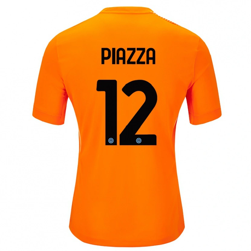 Danxen Kid Alessia Piazza #12 Light Orange Black Goalkeeper Jersey 2025/26 T-Shirt