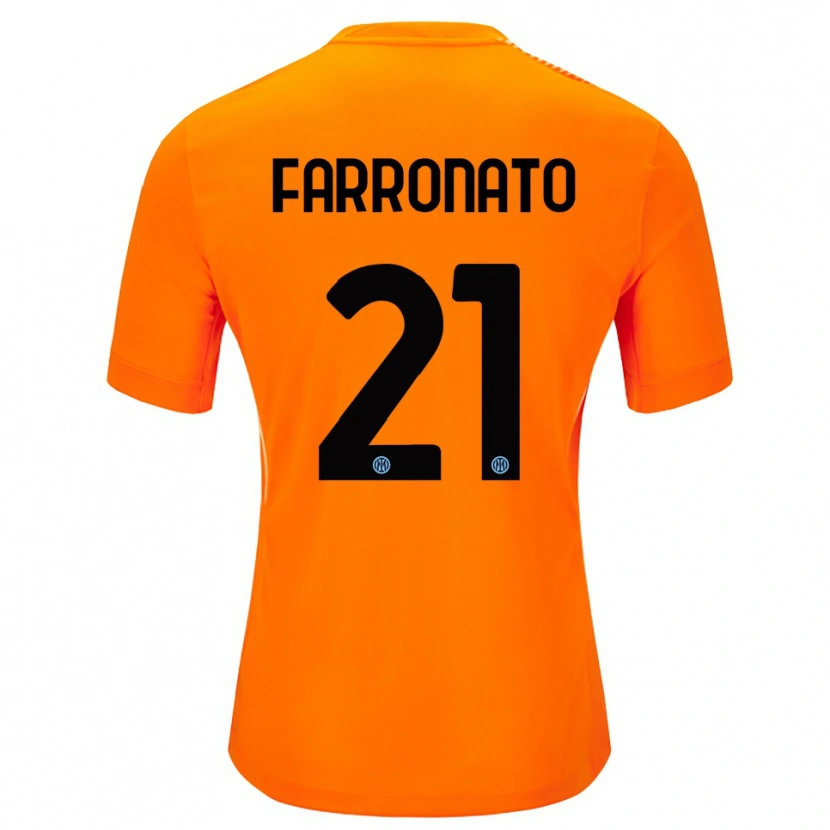 Danxen Kid Matteo Farronato #21 Light Orange Black Goalkeeper Jersey 2025/26 T-Shirt