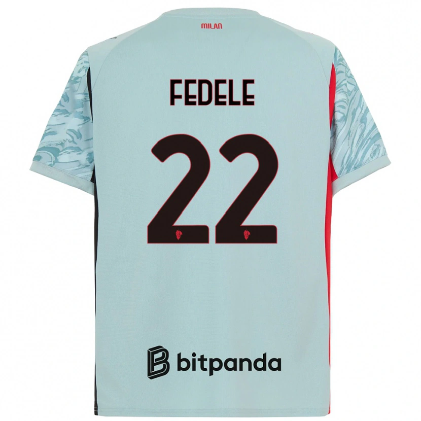 Danxen Kid Noemi Fedele #22 Light Blue Red Goalkeeper Jersey 2025/26 T-Shirt