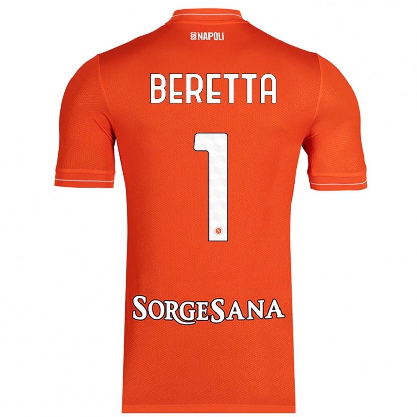 Danxen Kid Beatrice Beretta #1 Orange Red White Goalkeeper Jersey 2025/26 T-Shirt