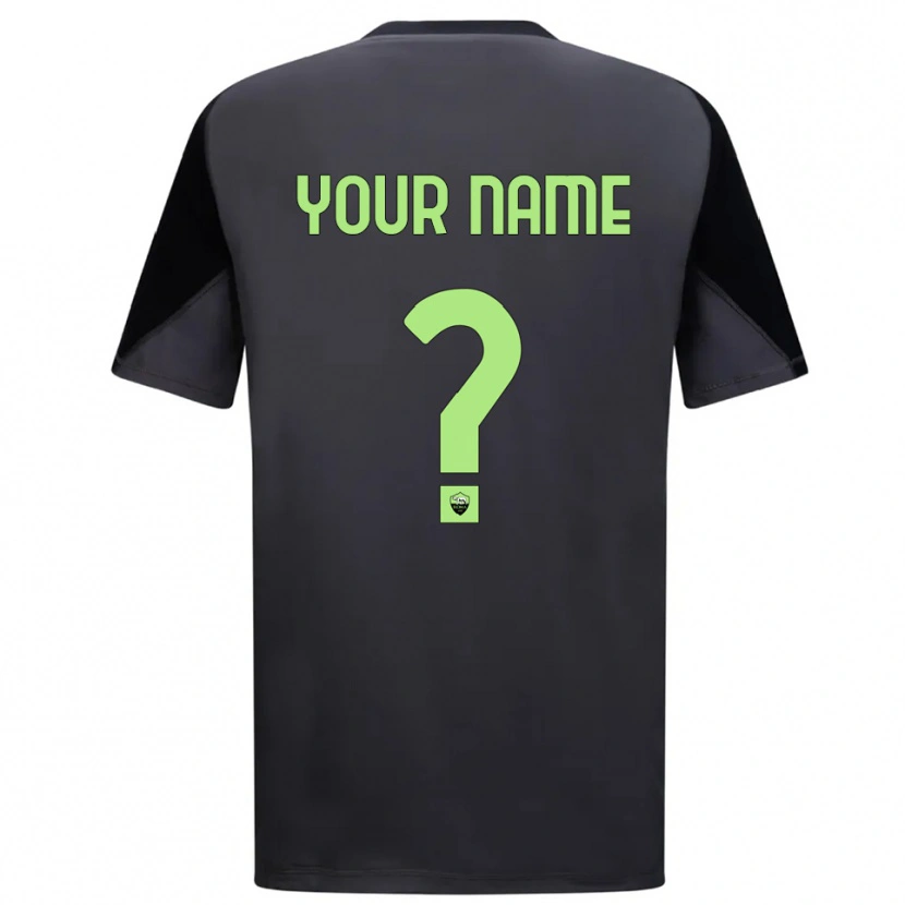 Danxen Kid AS Roma Black Light Green Goalkeeper Jersey 2025/26 T-Shirt